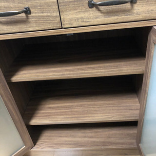 【美品】食器棚　レンジ・炊飯器台　キッチンボードの画像