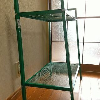 (更新:現在受け渡し予定者決定しました。多くのお問い合わせありがとうございます)【☆美品☆】イケアの収納棚　LERBERG レールベリ　シェルフユニット  スチール棚 の画像