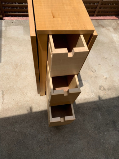 伸縮ダイニングテーブル3点セット(木製)IKEA 美品
