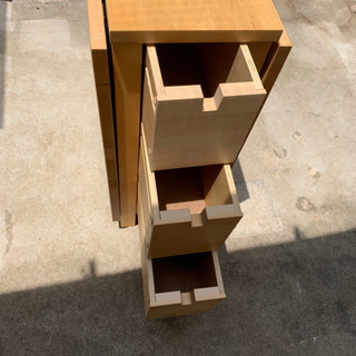 伸縮ダイニングテーブル3点セット(木製)IKEA 美品