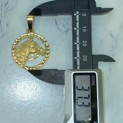 【中古品】K18 ホーストップ　3.7g