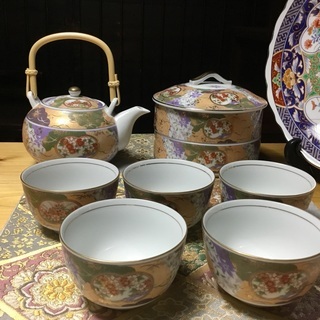 美濃焼　翔山　二段重&茶器セットの画像