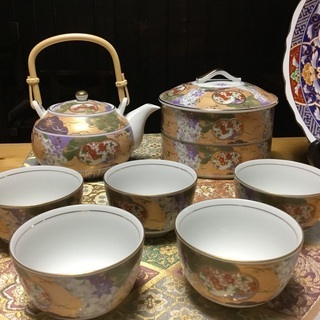 美濃焼　翔山　二段重&茶器セットの画像