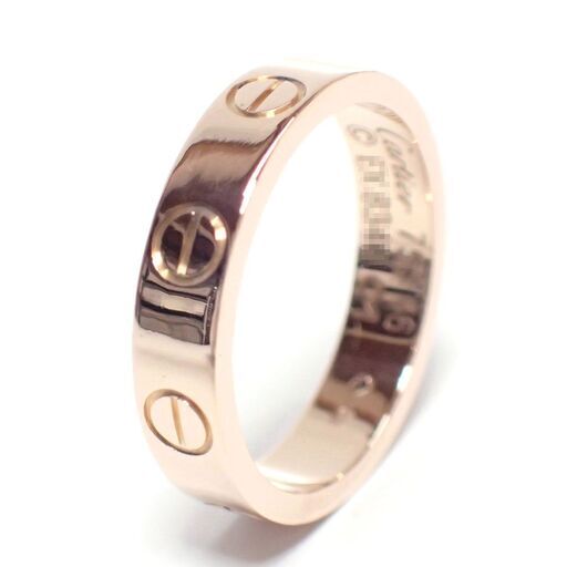 E448 CARTIER カルティエ K18 PG ミニラブリング 3.3g