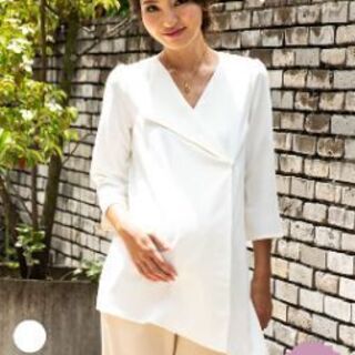 美品　洗濯済　マタニティブラウス　産前産後利用可の画像