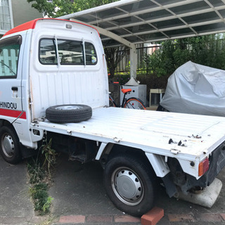 【終了】書類有り部品取り車　赤帽サンバー スーパーチャージャーAT車　ミッション破損のため動かせません！の画像