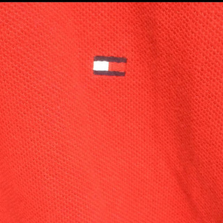 トミーヒルフィガー ポロシャツ　赤 XL 古着の画像