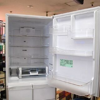 日立 5ドア冷蔵庫 R-S4000H 400L クリスタルホワイト フラットガラス