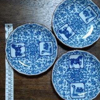 ブルーの銘々皿　3枚セット