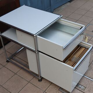 USM Haller(ハラー)のカギ付き1列・2段キャビネット/鍵付です♪モダン