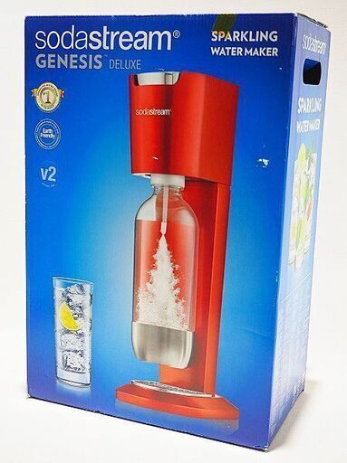 【苫小牧バナナ】開封未使用展示品◇sodastream/ソーダストリーム GenesisDeluxe V2 SSM1070 レッド 炭酸水メーカー♪ B