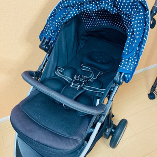 【美品/状態良好品】アップリカ　スムーヴ AB 3輪ベビーカーの画像
