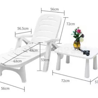 値下げしました。【新品未使用】折りたたみ式デッキチェア＆テーブル 値下げしました。【新品未使用】折りたたみ式デッキチェア＆テーブル