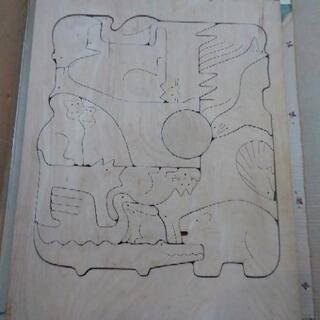 【0円】木製　手作り　動物パズル