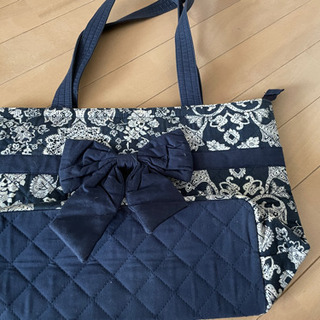 紺花柄バッグ
