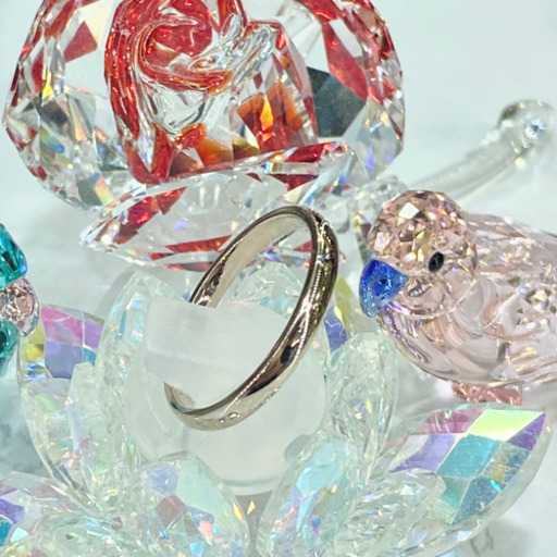 (中古)K18 甲丸リング　22号 3.8g [56]