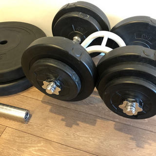 可変ダンベル(20kg×2)、追加プレート(20kg×2)、シャフト等
