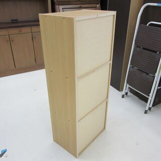 カラーボックス 幅44×奥行29×高さ109.5cm 収納ラック 棚 カラーボックスBOX ライトブラウン 家具 札幌 厚別店の画像