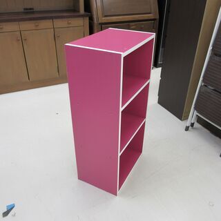 カラーボックス 幅44×奥行29×高さ89cm 収納ラック 棚 カラーボックスBOX パープル 紫 家具 札幌 厚別店の画像