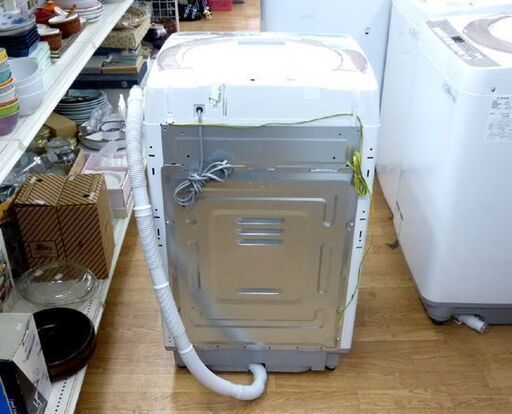 洗濯機 7kg 2017年製 シャープ ES-KS70T ホワイト/白色 SHARP 幅565×奥行535×高さ898㎜ 家電 札幌市