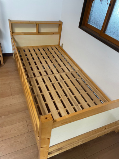 木製 組み立て式 シングルベッド