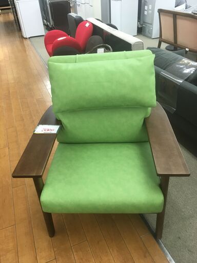 【ダイニングチェア】1人掛けダイニングチェア 木製ダイニングチェア ：ダークブラウン×リーフグリーン