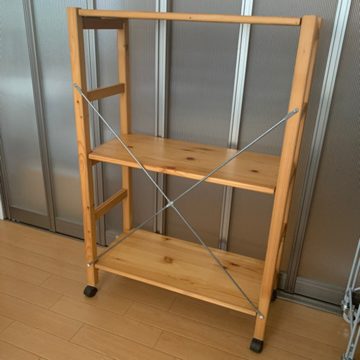 廃盤旧モデル】無印良品2☓2シェルフ キャスター付き ブナ材 廃盤旧