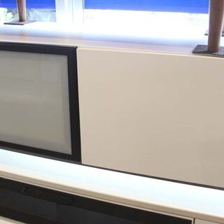 北大前! 札幌 引取 IKEA/イケア ローボード テレビ台 収納 ホワイト×ブラウン 家具 インテリア