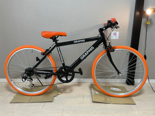 新品・未使用　 クロスバイク 子供用自転車 24インチ シマノ製6段ギア GR-001J グラフィス