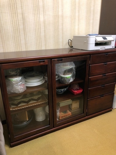 最終お値下げ！食器棚　昭和レトロ　アンティーク　収納棚