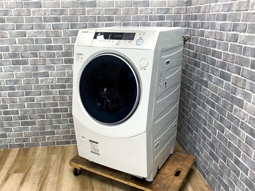 【ハッピー西葛西店】10kg　ドラム式洗濯機　乾燥容量6kg　左開き　シャープ製　2017年式　ID:58715