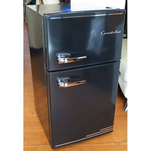 ♪A-stage レトロデザイン冷蔵庫 ARD-90LB 85L 2018年 札幌♪