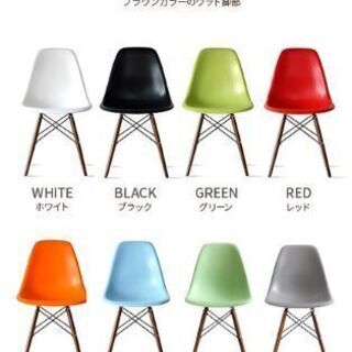 ダイニングチェア(座面:黒 木製脚部:ブラウン)の画像