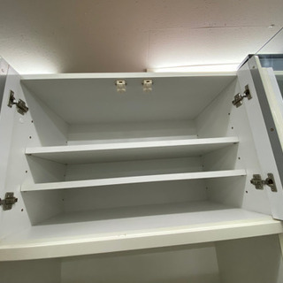 ホワイト食器棚　中古　リサイクルショップ宮崎屋21.6.12の画像