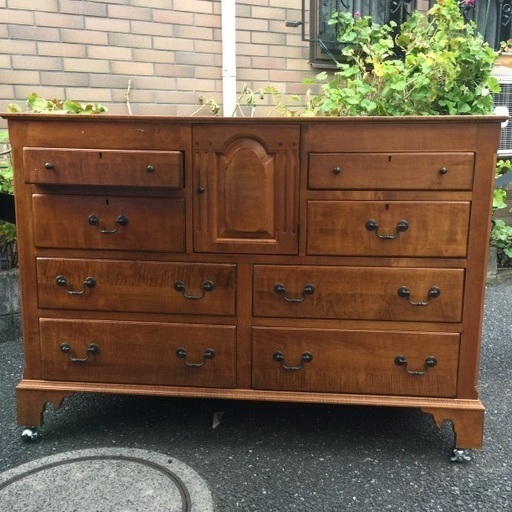 ✅リビングボード①収納家具 アメリカ製輸入家具 メイプル天然木材