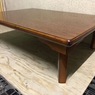 木製 座卓 ローテーブル ちゃぶ台 脚折りたたみ可 幅105cm×奥行75cm×高さ32cmの画像