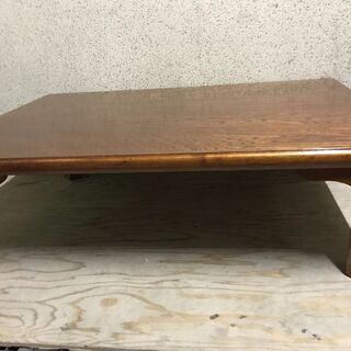 木製 座卓 ローテーブル ちゃぶ台 脚折りたたみ可 幅105cm×奥行75cm×高さ32cmの画像