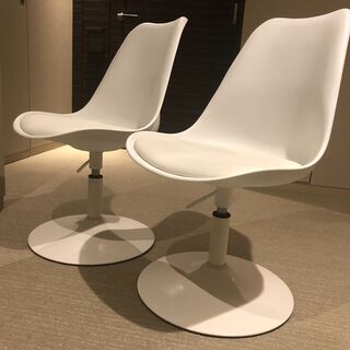 【引取希望】2脚セット チューリップチェア ダイニングチェア 回...