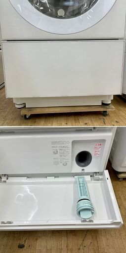 美品【 Panasonic 】パナソニック キューブル 洗濯7.0㎏/乾燥3.0㎏ ドラム式洗濯機 エコナビ インバーター搭載 自動おそうじ NA-VG710L
