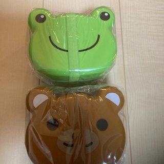 ダイソー　カエルとクマのお弁当箱　新品未使用品