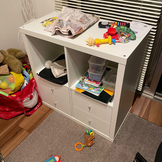 IKEA Kallax 2x2 引き出し付 ホワイト
