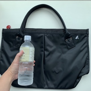 アニエスベーボヤージュ agnes b.Voyage トートバッグ（水玉・ブラック）<ほぼ未使用>の画像