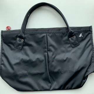 アニエスベーボヤージュ agnes b.Voyage トートバッグ（水玉・ブラック）<ほぼ未使用>の画像