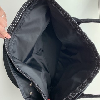 アニエスベーボヤージュ agnes b.Voyage トートバッグ（水玉・ブラック）<ほぼ未使用>の画像