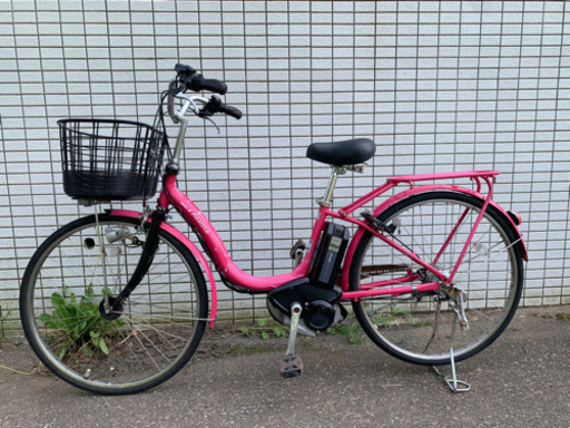 受け渡し決まりました　ブリジストン　assista ピンク　新基準　電動アシスト自転車