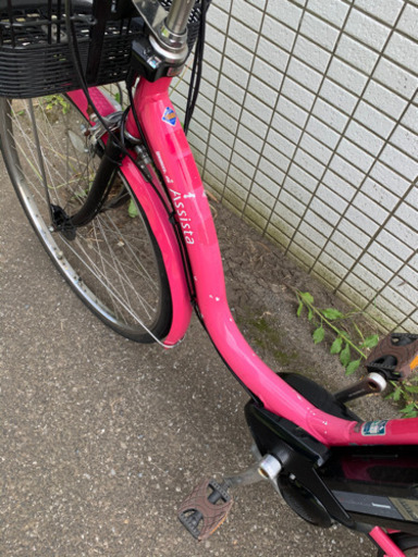 受け渡し決まりました　ブリジストン　assista ピンク　新基準　電動アシスト自転車
