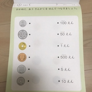 七田式　知力ドリル　おかねの画像