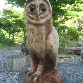 チェーンソーアート　フクロウ　FUK055430