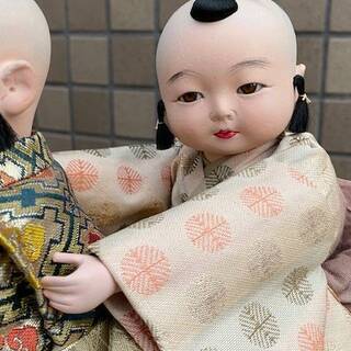 ◎更にお値下げしました！■当時物■ 古い 雛人形 童人形 ことろ人形 ガラスケース入り 木目込み人形時代人形日本人形郷土玩具風俗人形民芸の画像