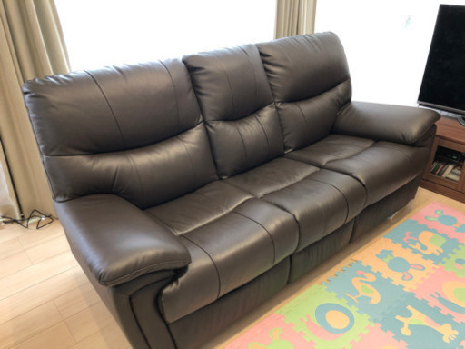 電動リクライニングソファ　3人がけ